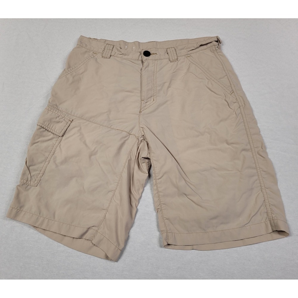 Columbia Sportswear Omni-Shade Beige Cargo Outdoor Hiking Shorts Men's Size 32
